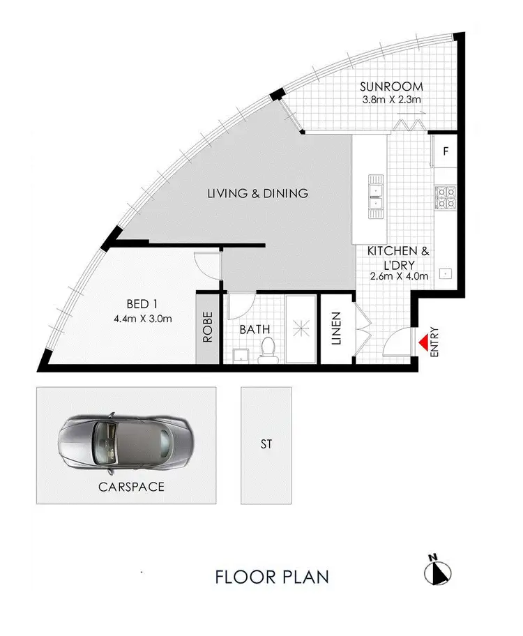 Floorplan of Homely unit listing, 714/2 Waterways Street, Wentworth Point NSW 2127