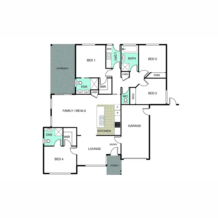 Floorplan of Homely semi-detached listing, 34B Mulley Street, Holder ACT 2611