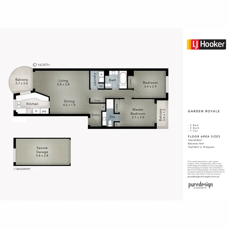 Floorplan of Homely unit listing, 2/36 Queen Street, Southport QLD 4215