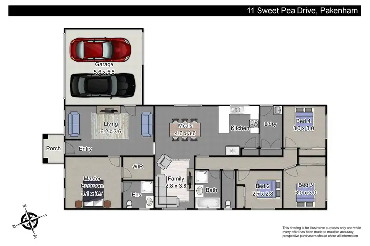 Floorplan of Homely house listing, 11 Sweet Pea Drive, Pakenham VIC 3810