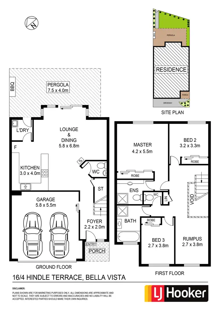 Floorplan of Homely townhouse listing, 16/4 Hindle Terrace, Bella Vista NSW 2153