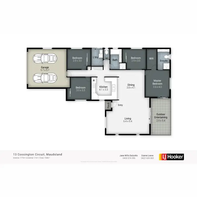 Floorplan of Homely house listing, 13 Cossington Circuit, Maudsland QLD 4210