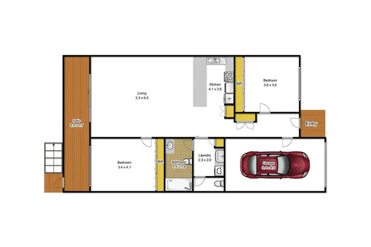 Floorplan of Homely villa listing, Villa 42/1-5 Canal Road, Paynesville VIC 3880