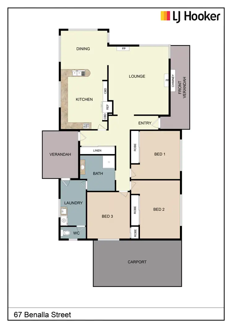 Floorplan of Homely house listing, 67 Benalla Street, Benalla VIC 3672