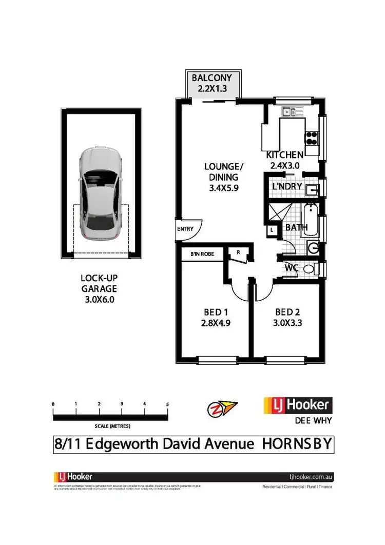 Floorplan of Homely unit listing, 8/11 Edgeworth David Avenue, Hornsby NSW 2077