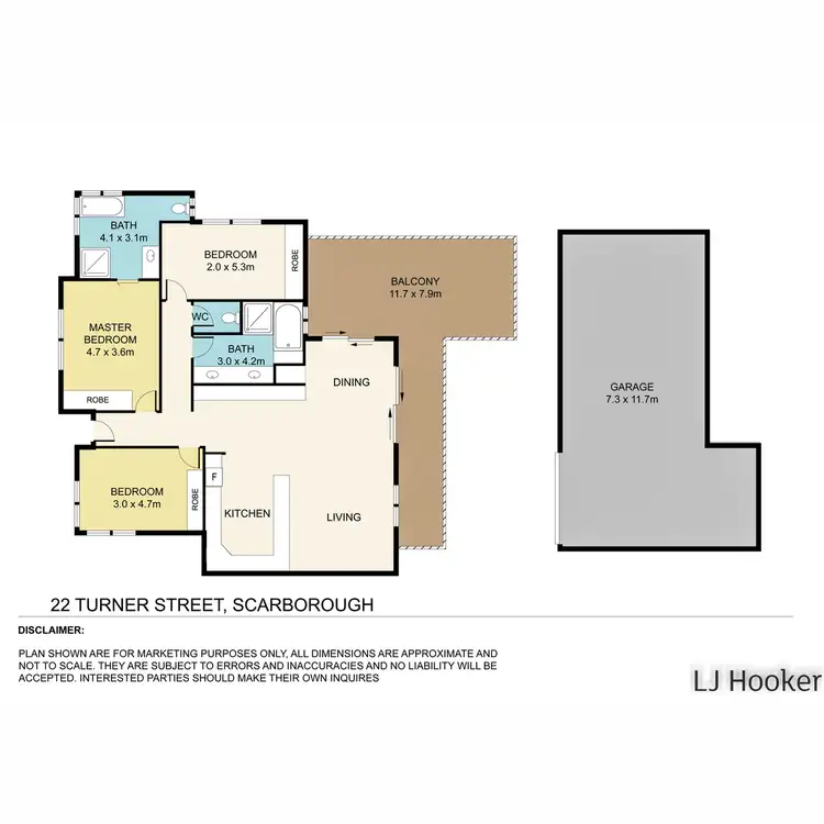 Floorplan of Homely house listing, 22 Turner Street, Scarborough QLD 4020