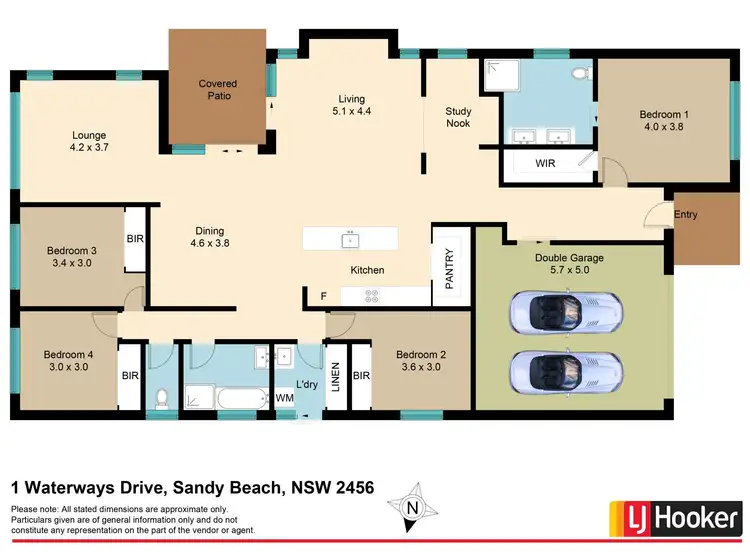 Floorplan of Homely house listing, 1 Waterways Drive, Sandy Beach NSW 2456