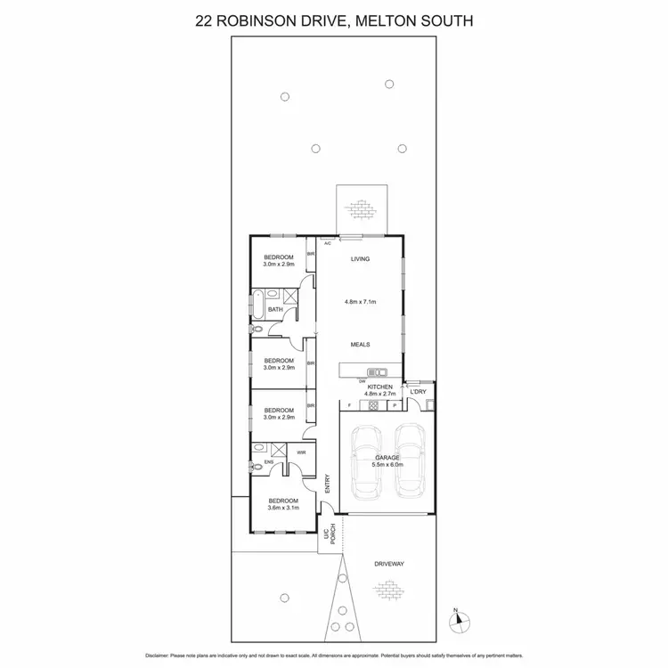 Floorplan of Homely house listing, 22 Robinson Drive, Weir Views VIC 3338