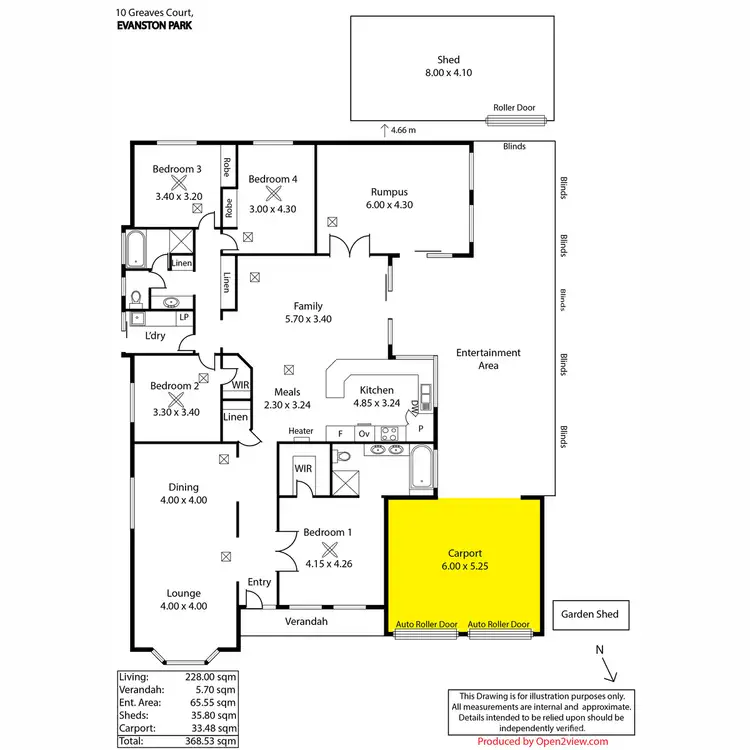 Floorplan of Homely house listing, 10 Greaves Court, Evanston Park SA 5116