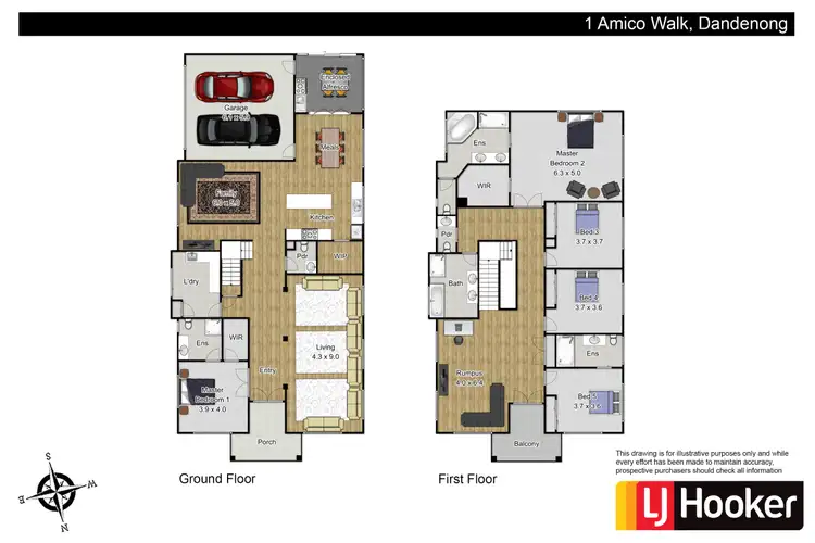 Floorplan of Homely house listing, 1 Amico Walk, Dandenong VIC 3175