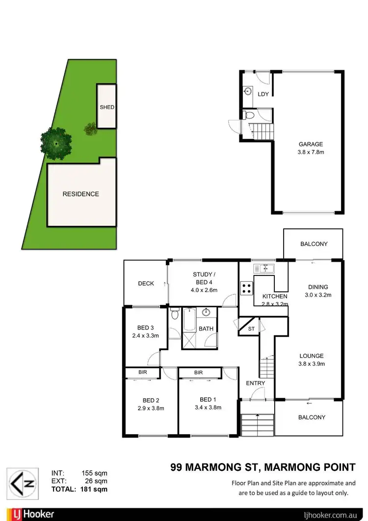 Floorplan of Homely semi-detached listing, 99 Marmong Street, Marmong Point NSW 2284