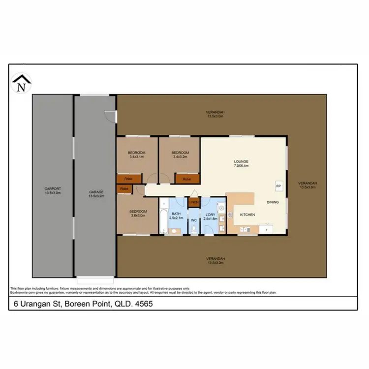 Floorplan of Homely house listing, 6 Urangan Street, Boreen Point QLD 4565