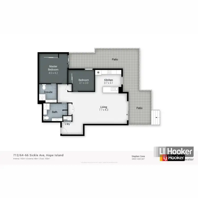 Floorplan of Homely unit listing, 712/64 Sickle Avenue, Hope Island QLD 4212