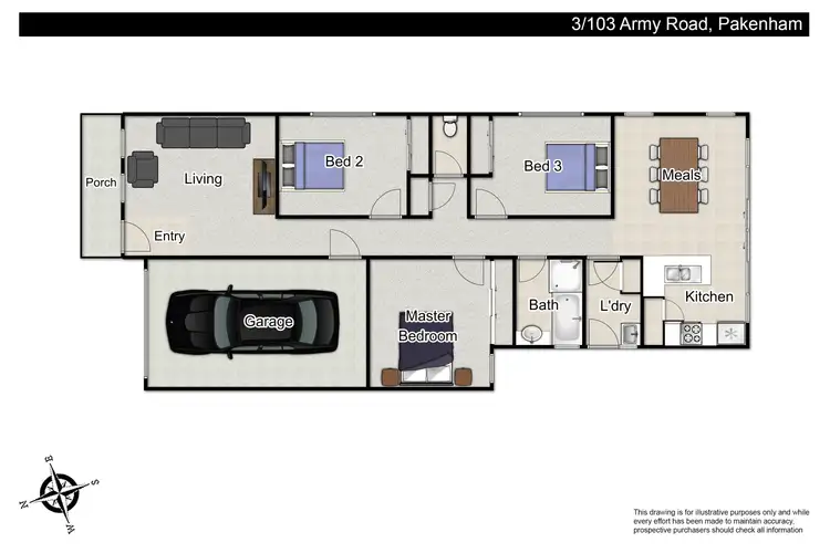 Floorplan of Homely unit listing, 3/103 Army Road, Pakenham VIC 3810