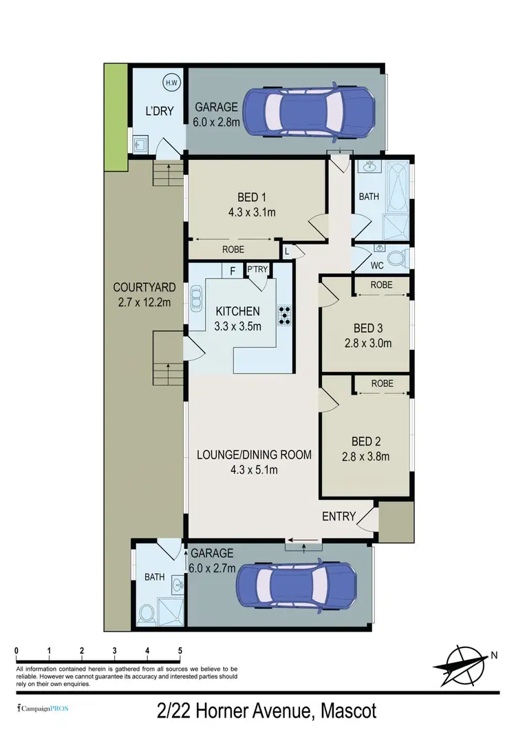 Floorplan of Homely house listing, 2/22 Horner Avenue, Mascot NSW 2020