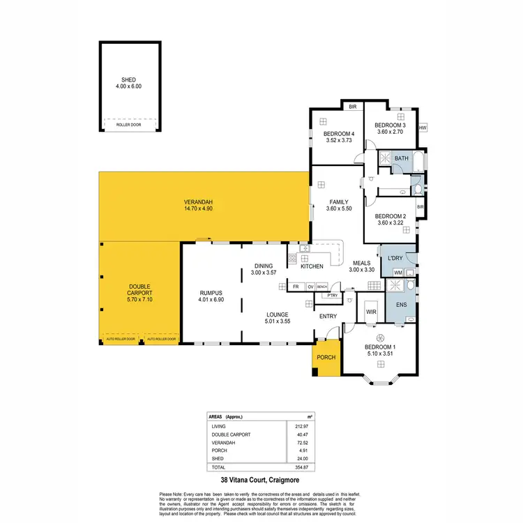 Floorplan of Homely house listing, 38 Vitana Court, Craigmore SA 5114