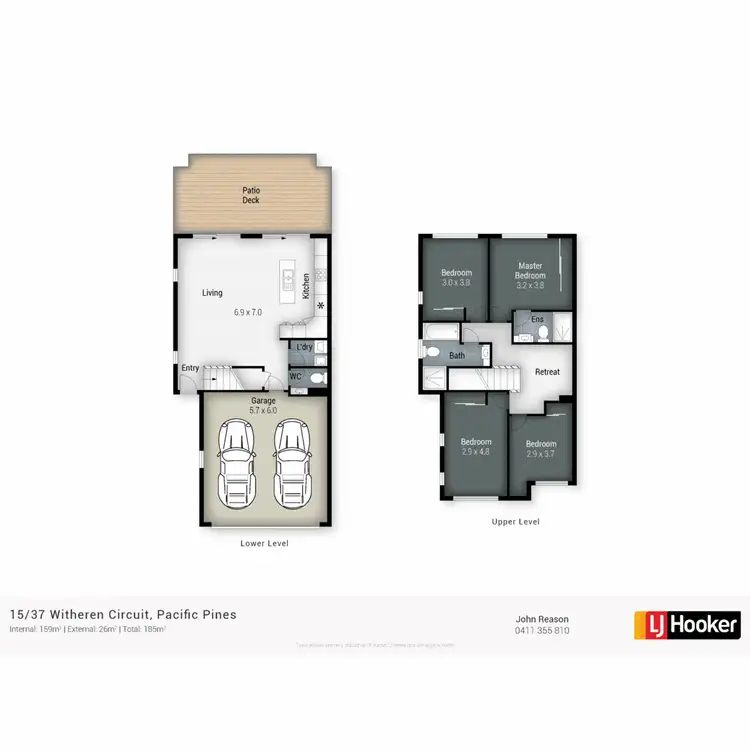 Floorplan of Homely townhouse listing, 15/37 Witheren Circuit, Pacific Pines QLD 4211