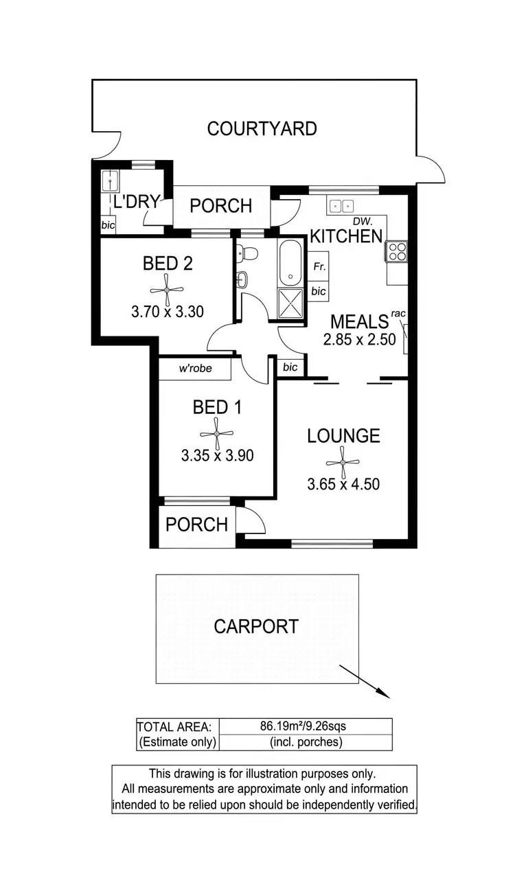 Floorplan of Homely unit listing, 3/2 Hazel Street, Ascot Park SA 5043