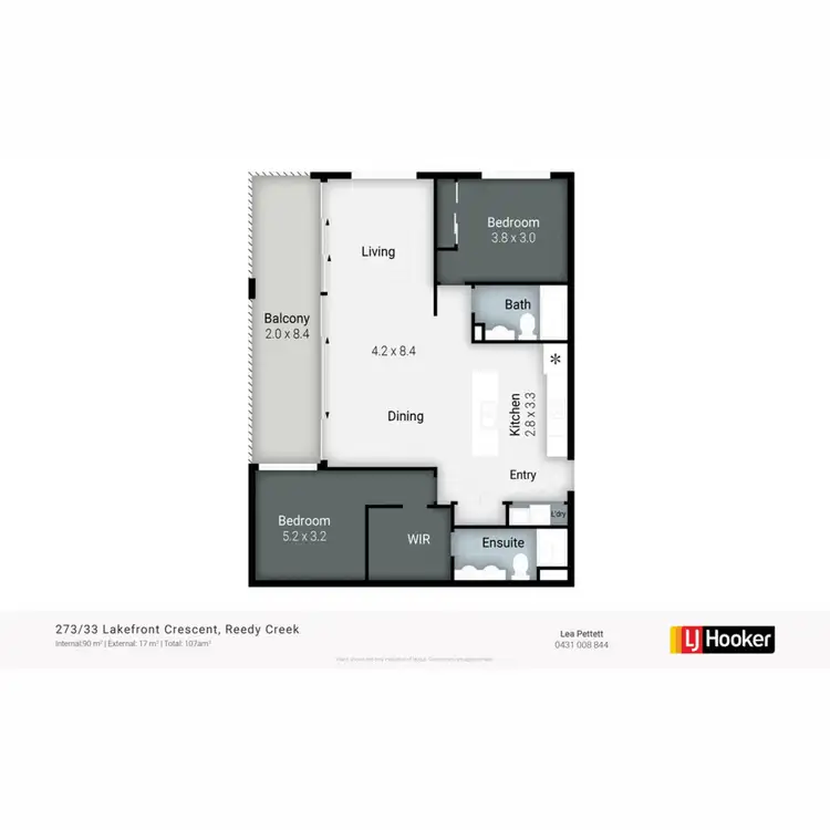 Floorplan of Homely apartment listing, 273/33 Lakefront Crescent, Varsity Lakes QLD 4227