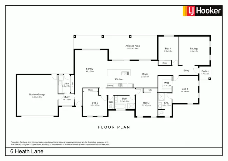 Floorplan of Homely house listing, 6 Heath Lane, Swan Hill VIC 3585