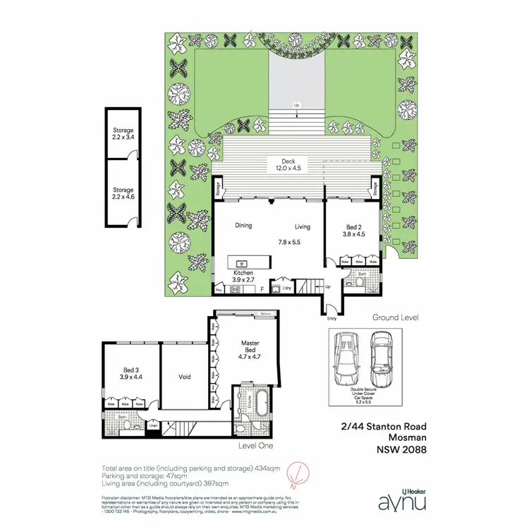 Floorplan of Homely apartment listing, 2/44 Stanton Road, Mosman NSW 2088