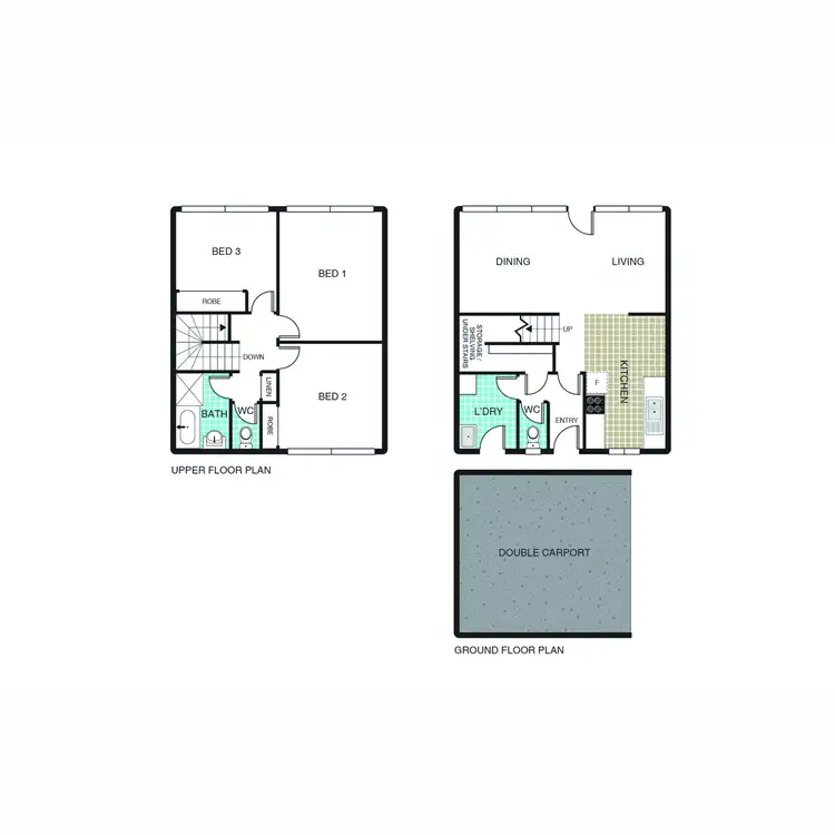 Floorplan of Homely townhouse listing, 1 Blancoa Place, Rivett ACT 2611