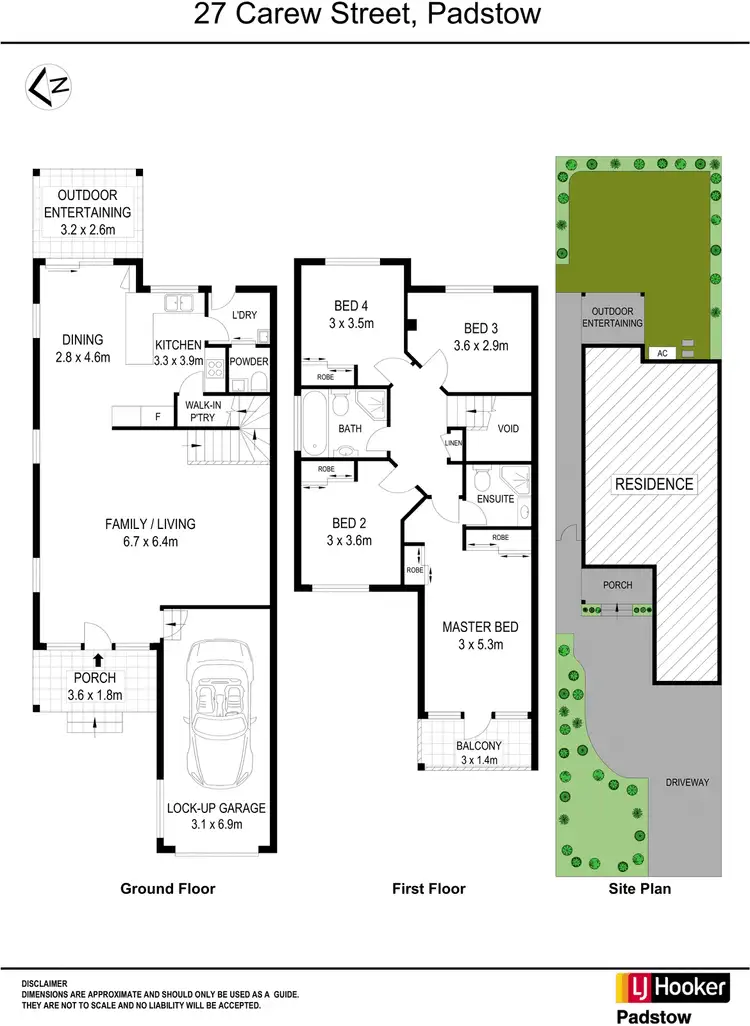 Floorplan of Homely semi-detached listing, 27 Carew Street, Padstow NSW 2211