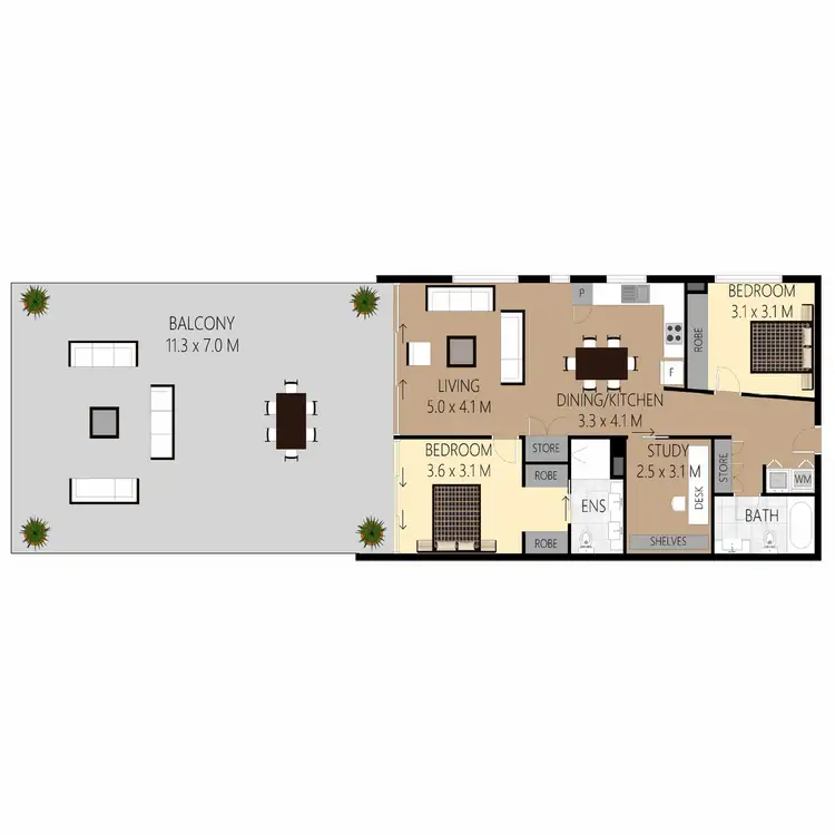 Floorplan of Homely unit listing, 112/2 East Quay Drive, Biggera Waters QLD 4216
