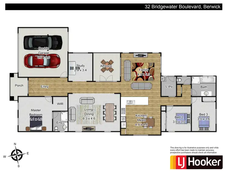 Floorplan of Homely house listing, 32 Bridgewater Boulevard, Berwick VIC 3806