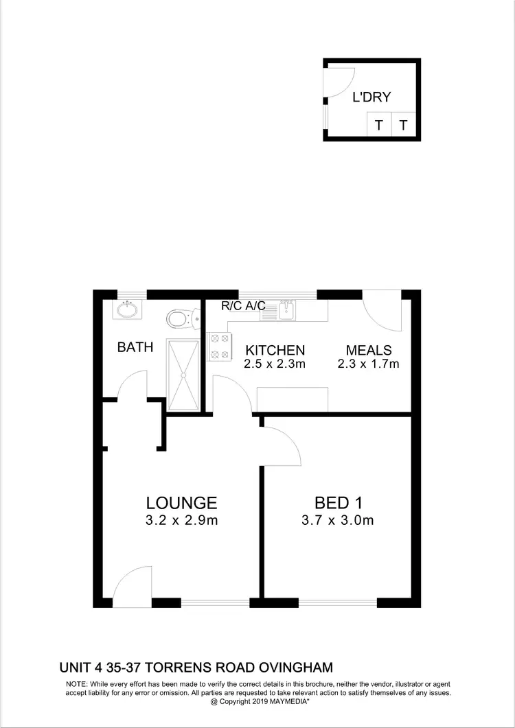 Floorplan of Homely unit listing, 4/35-37 Torrens Road, Ovingham SA 5082