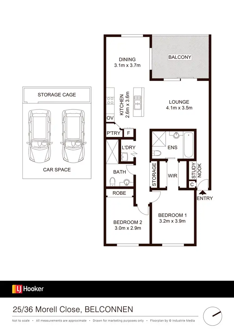 Floorplan of Homely unit listing, 25/36 Morell Close, Belconnen ACT 2617