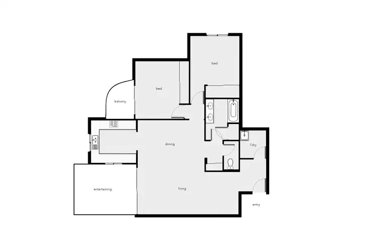 Floorplan of Homely unit listing, 1308/2 Greenslopes Street, Cairns North QLD 4870