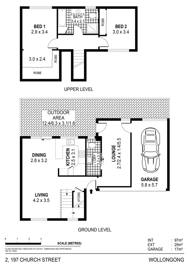 Floorplan of Homely townhouse listing, 2/197 Church Street, Wollongong NSW 2500