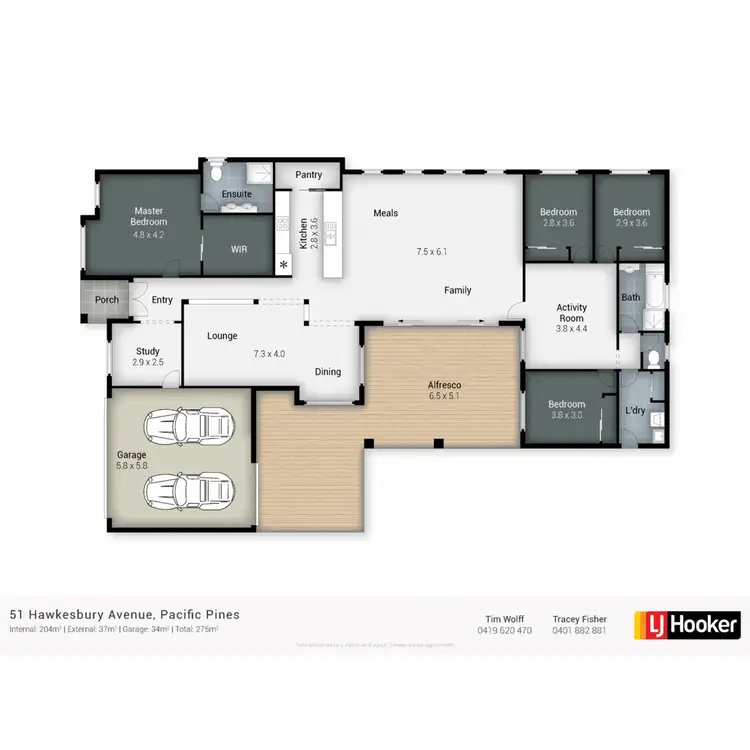 Floorplan of Homely house listing, 51 Hawkesbury Avenue, Pacific Pines QLD 4211