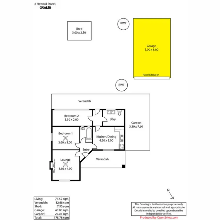 Floorplan of Homely house listing, 8 Howard Street, Gawler SA 5118