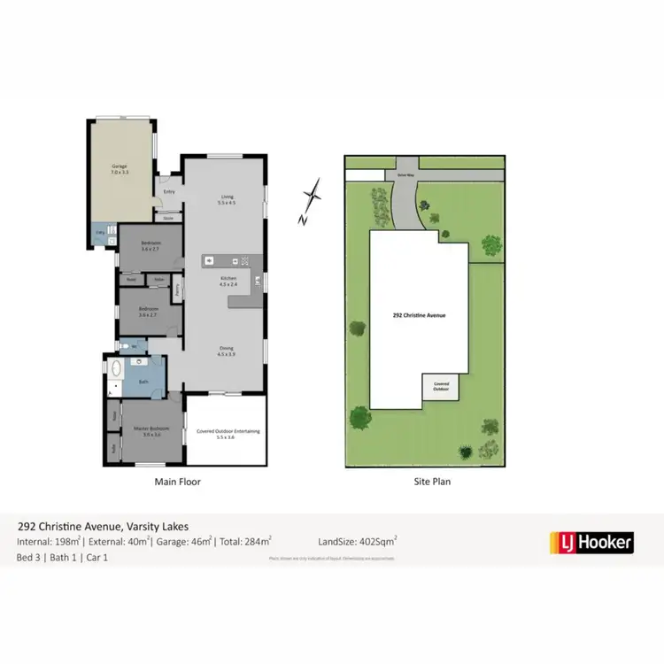 Floorplan of Homely house listing, 292 Christine Avenue, Varsity Lakes QLD 4227