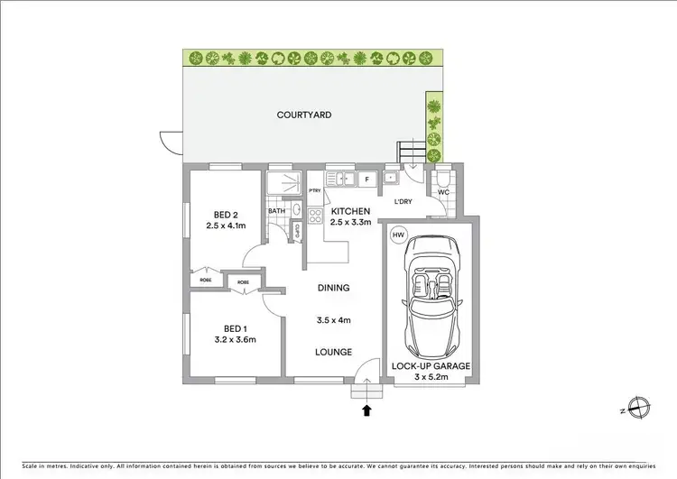 Floorplan of Homely unit listing, 1/6 Victor Street, East Toowoomba QLD 4350