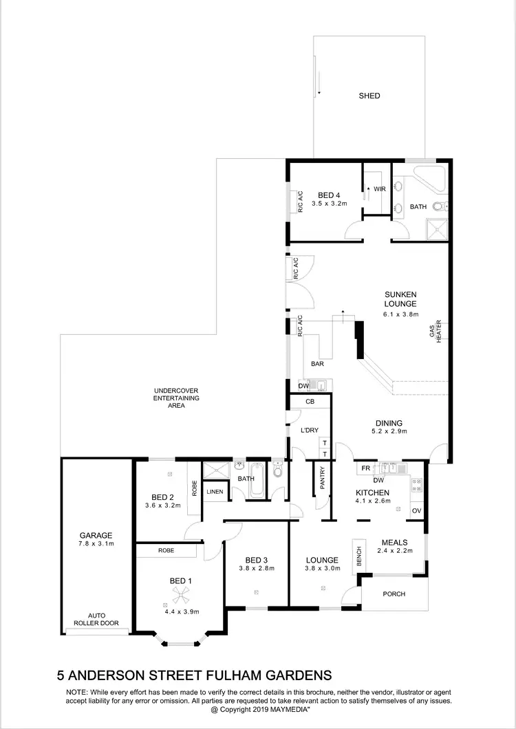 Floorplan of Homely house listing, 5 Anderson Street, Fulham Gardens SA 5024