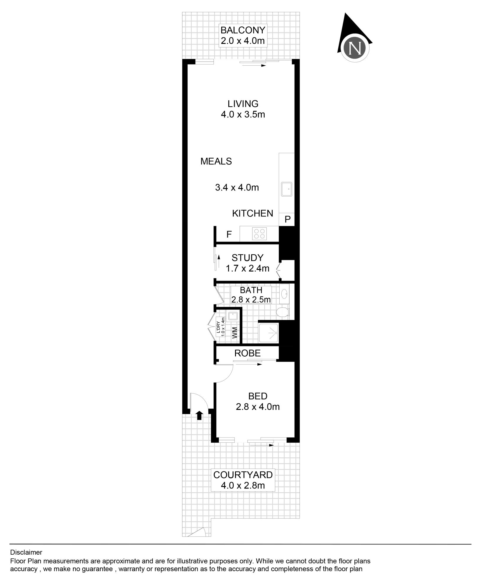 Floorplan of Homely apartment listing, 11/1 Thread Lane, Waterloo NSW 2017