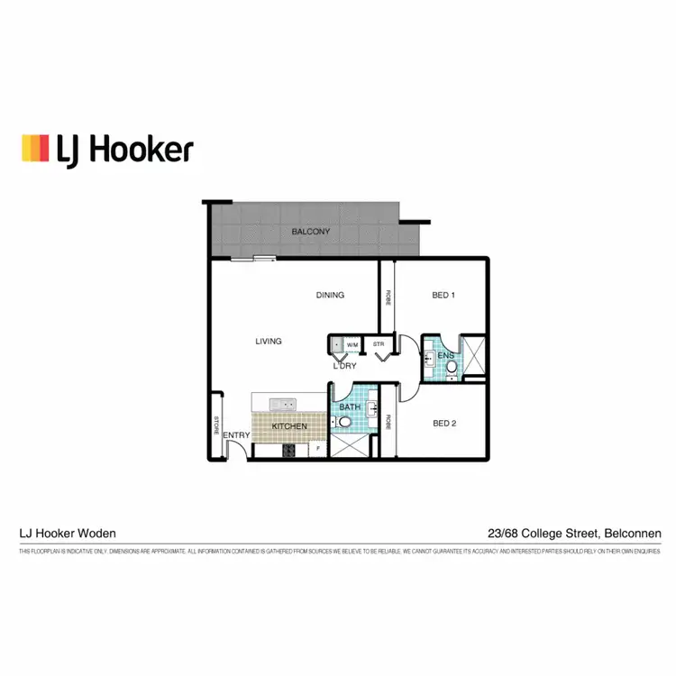 Floorplan of Homely apartment listing, 23/68 College Street, Belconnen ACT 2617