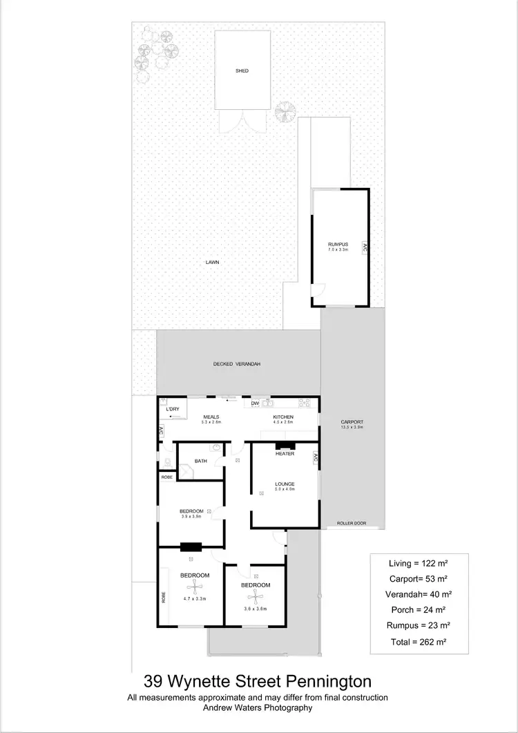 Floorplan of Homely house listing, 39 Wynette Street, Pennington SA 5013