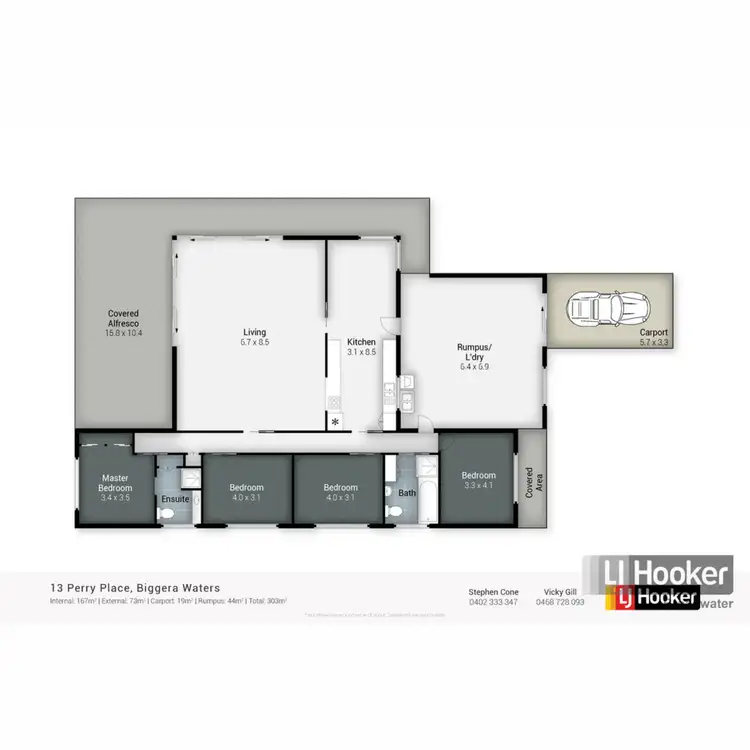 Floorplan of Homely house listing, 13 Perry Place, Biggera Waters QLD 4216