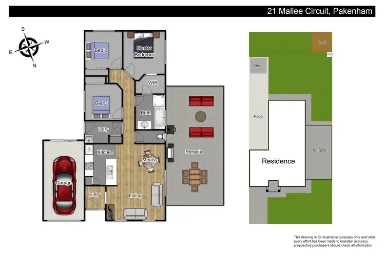 Floorplan of Homely house listing, 21 Mallee Circuit, Pakenham VIC 3810