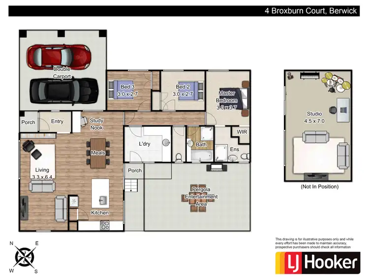 Floorplan of Homely house listing, 4 Broxburn Court, Berwick VIC 3806