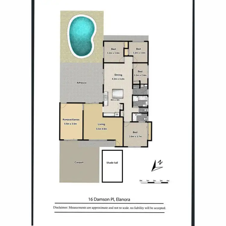Floorplan of Homely house listing, 16 Damson Place, Elanora QLD 4221