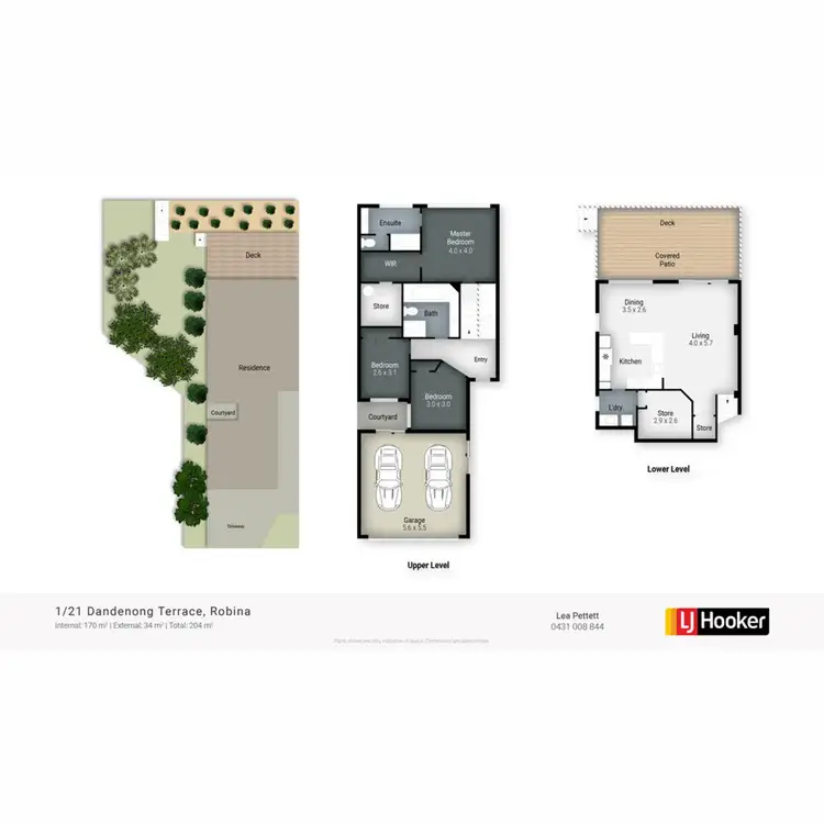 Floorplan of Homely semi-detached listing, 1/21 Dandenong Terrace, Robina QLD 4226