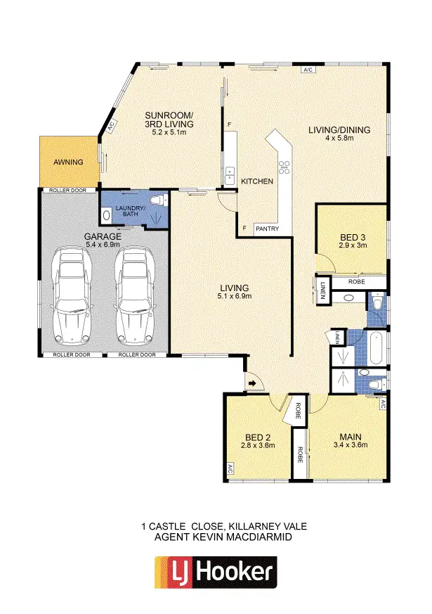 Floorplan of Homely house listing, 1 Castle Close, Killarney Vale NSW 2261