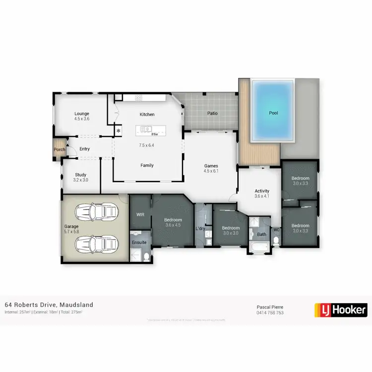 Floorplan of Homely house listing, 64 Roberts Drive, Maudsland QLD 4210