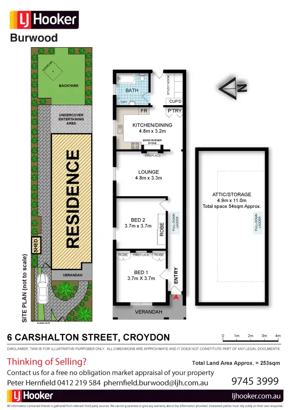 Floorplan of Homely semi-detached listing, 6 Carshalton Street, Croydon NSW 2132