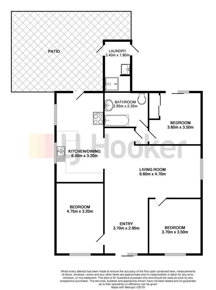 Floorplan of Homely house listing, 6 Long St, Cessnock NSW 2325
